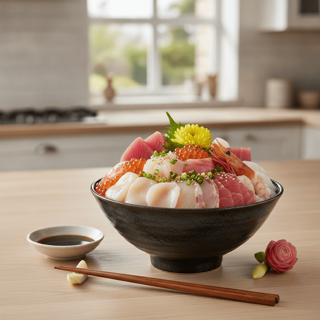 自宅で外食気分!旬の魚介で贅沢オリジナル海鮮丼の具材組み合わせ方ガイド | Kaisen Donbee